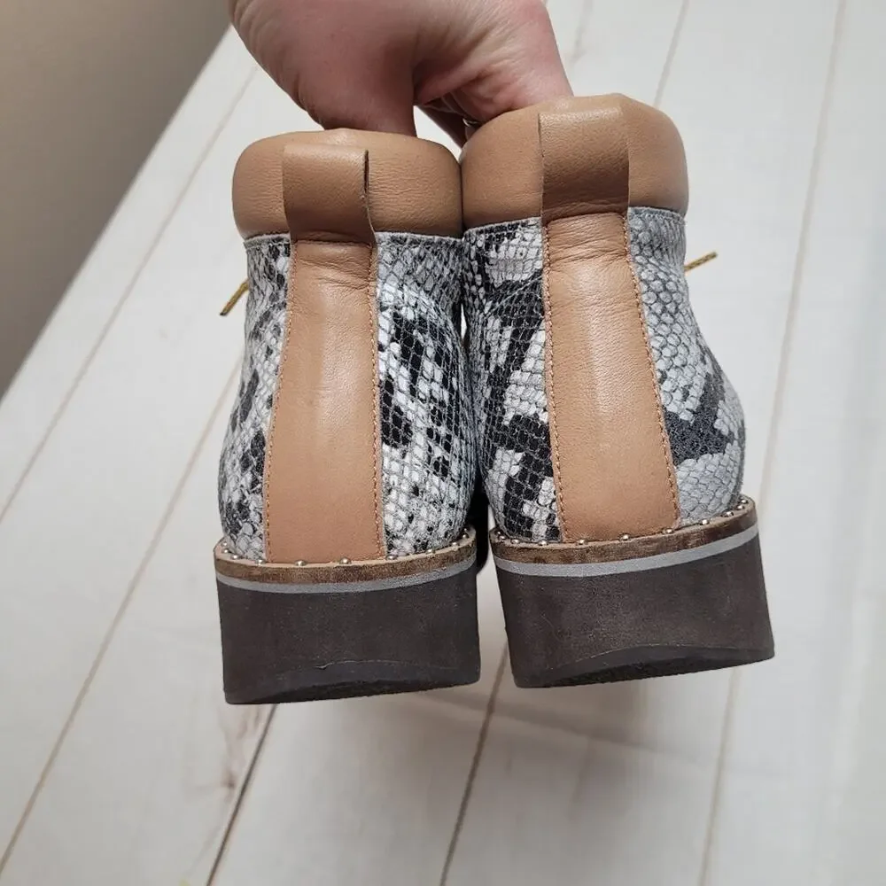 Free People Durango snake snakeskin leather hiker boots platform bohemian boho